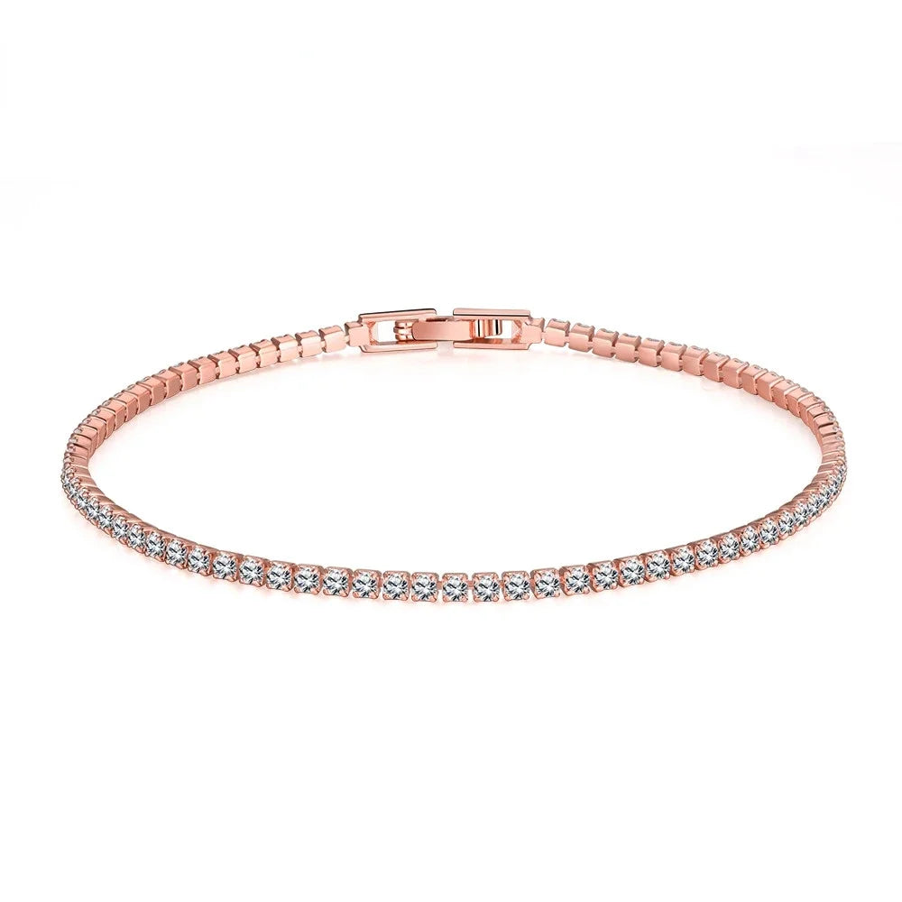 Sterling Silver Zirconia Tennis Bracelet Anniversary Jewelry