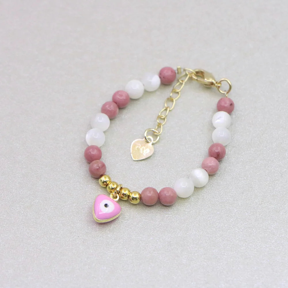 Vintage Stone Baby Bracelet  Luxury Western Girl's Jewelry