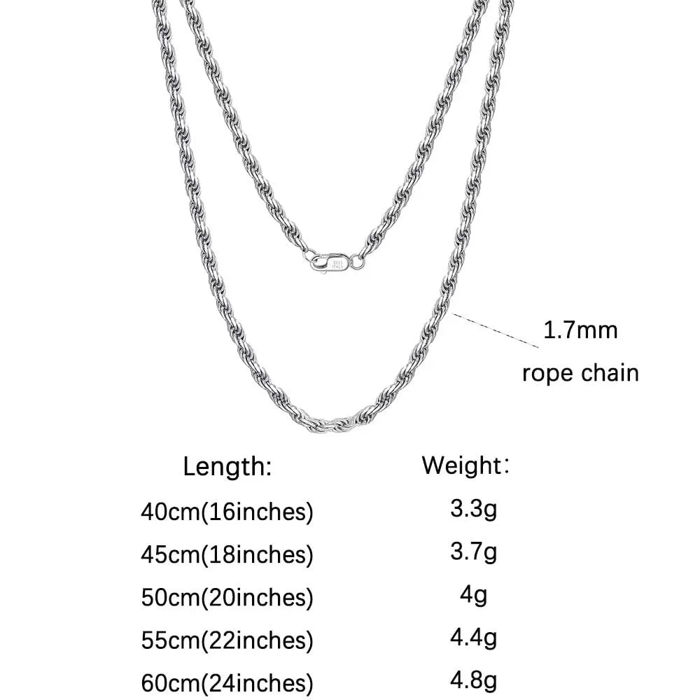 Gold Plated Sterling Silver Diamond-Cut Rope Necklace