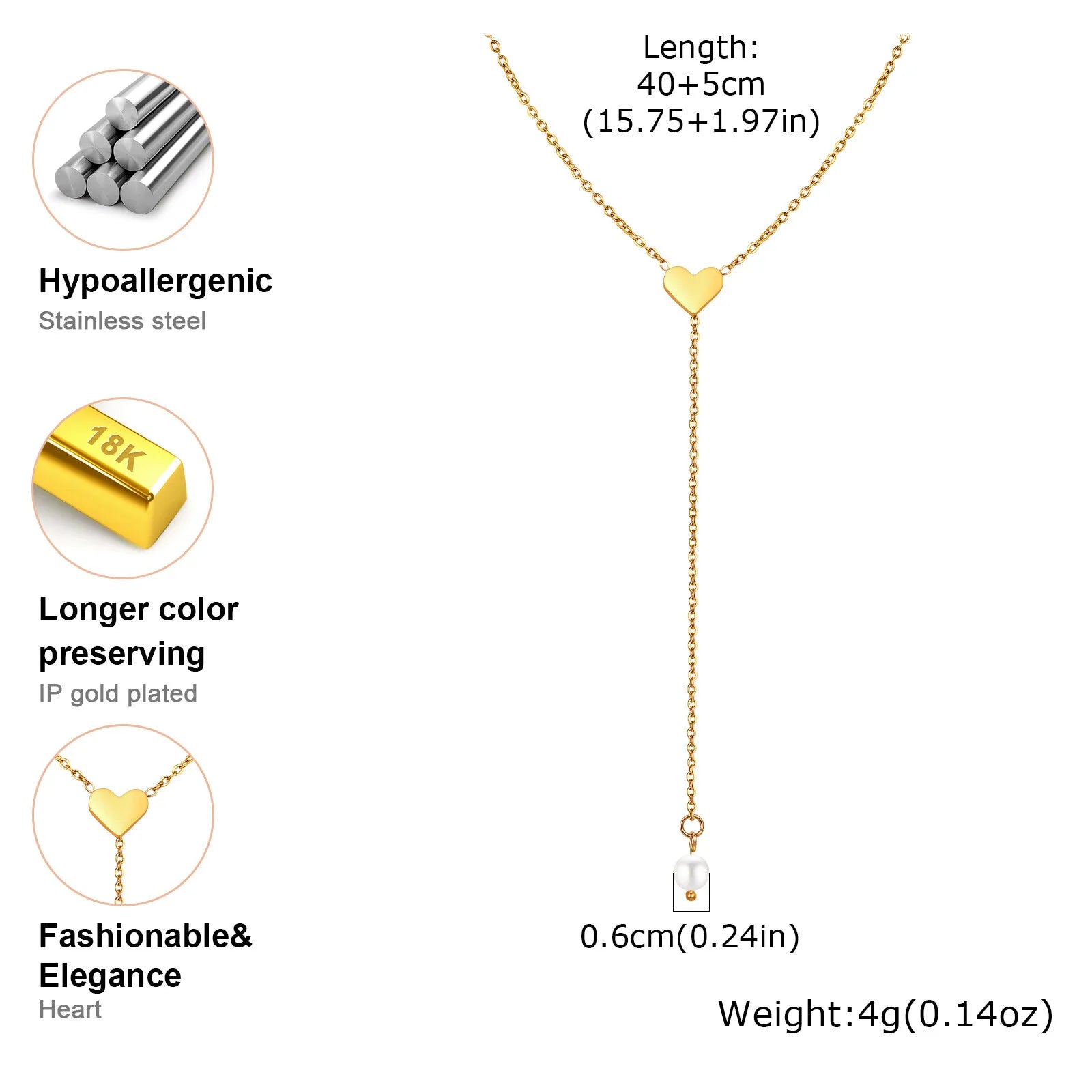 Women’s Layered Stainless Steel Necklace – Minimalist & Nickel-Free