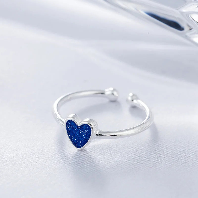 Mermaid Whale Tail Moonstone Stackable Ring – Blue Green Silver