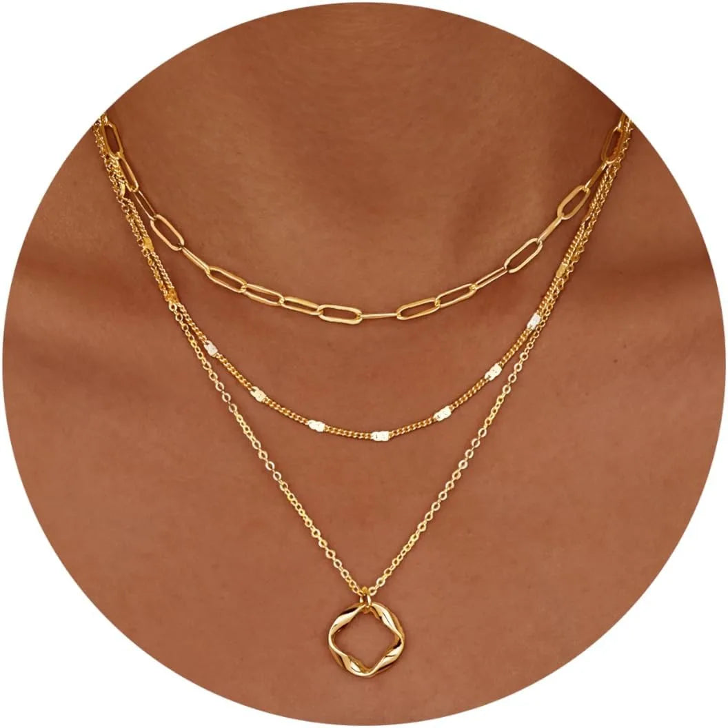 Layered Gold & Silver Necklaces – Stackable Chains for Women