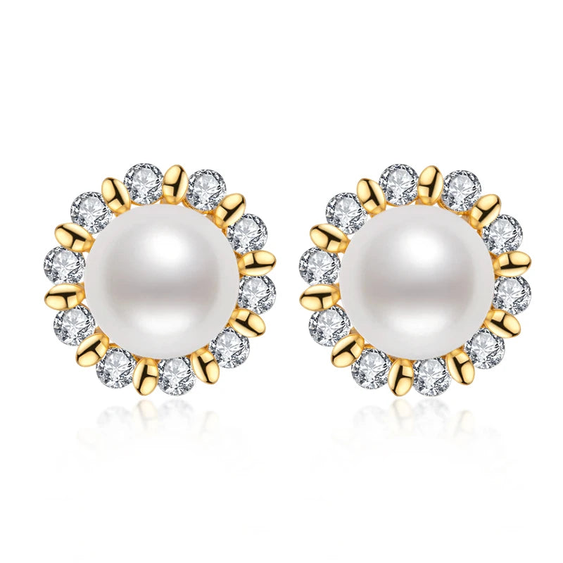 Natural Freshwater Pearl Earrings for Women – Elegant Jewelry Gift