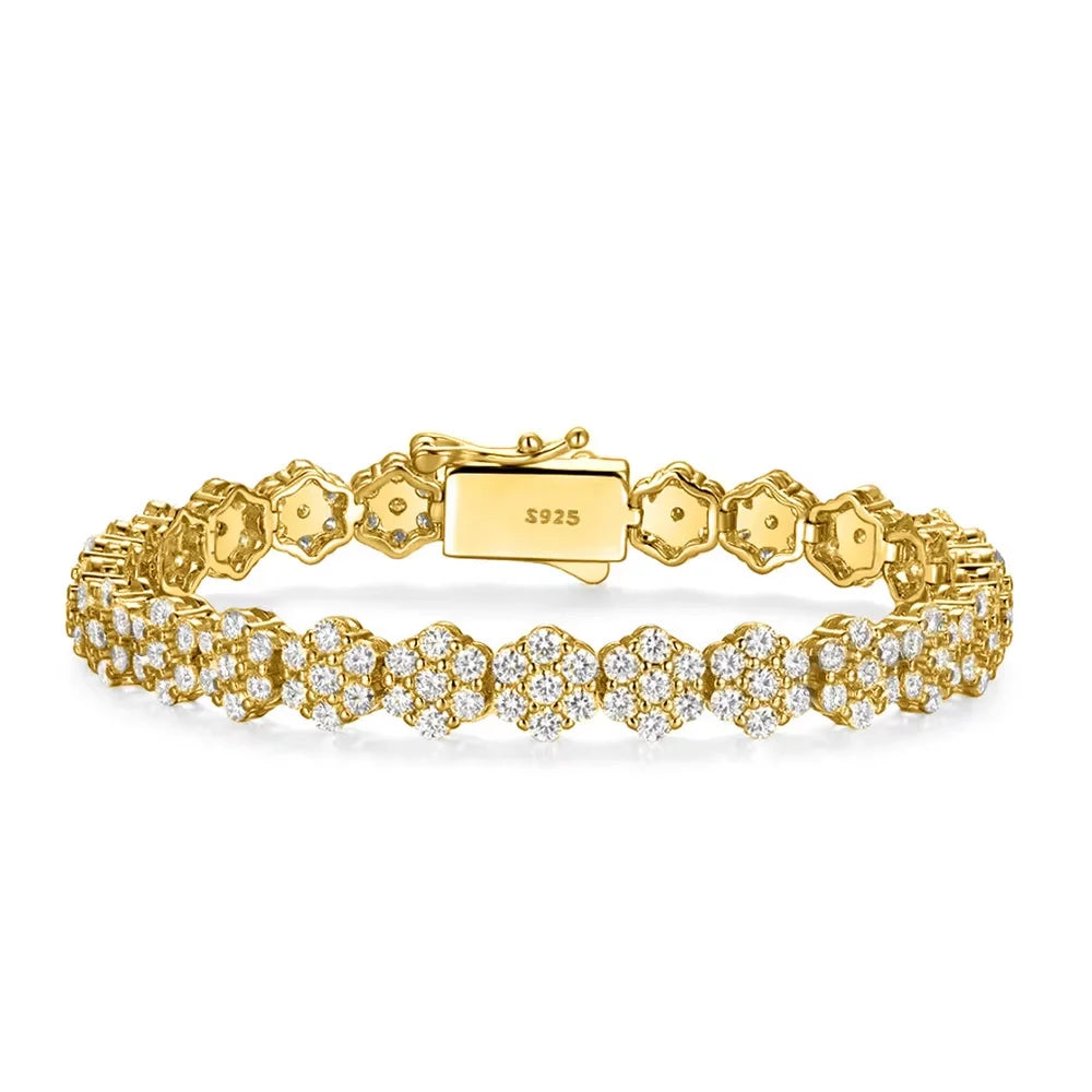 Moissanite Tennis Bracelet – Silver Plated Diamond Jewelry