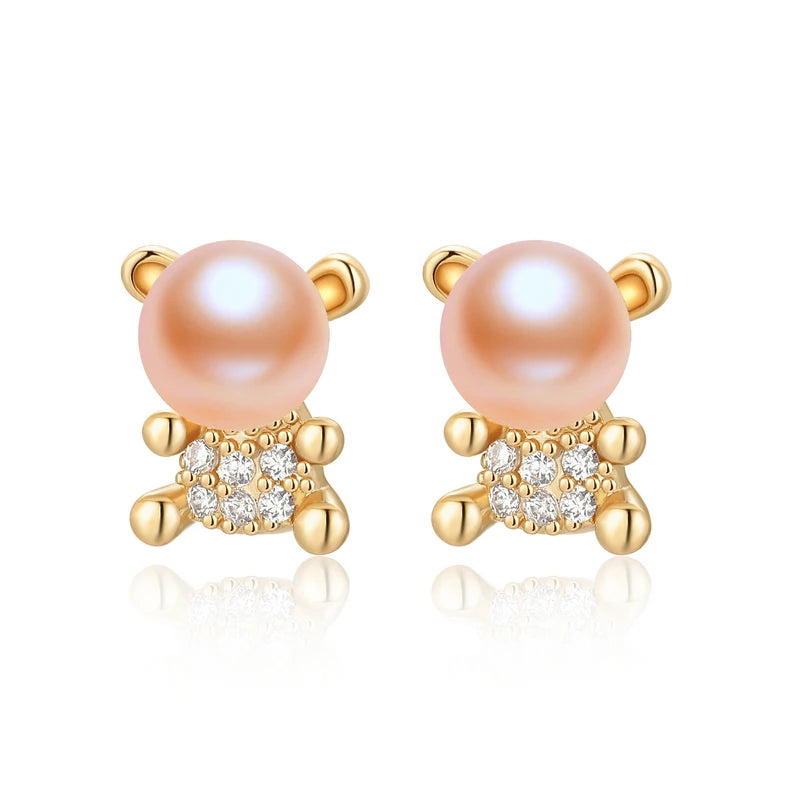 Natural Freshwater Pearl Earrings for Women – Elegant Jewelry Gift