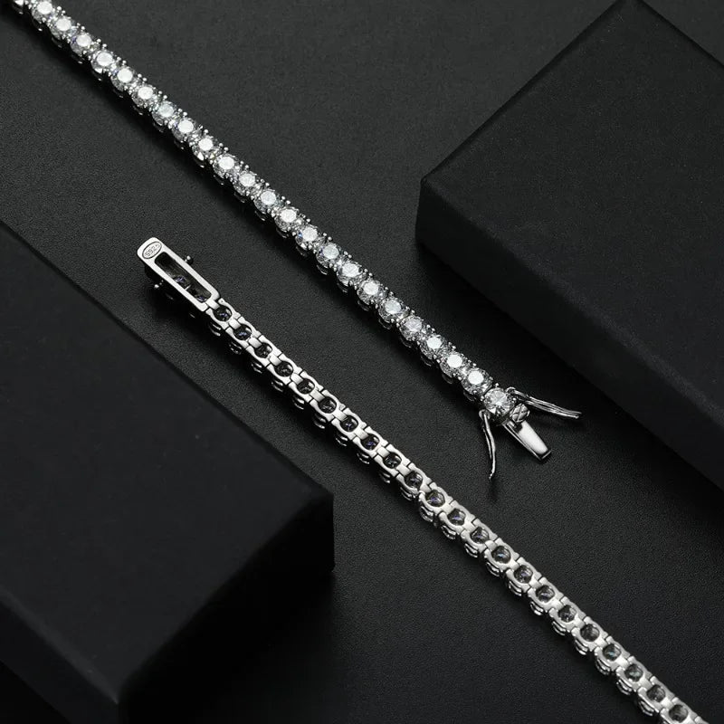Classic Moissanite Tennis Bracelet in Sterling Silver