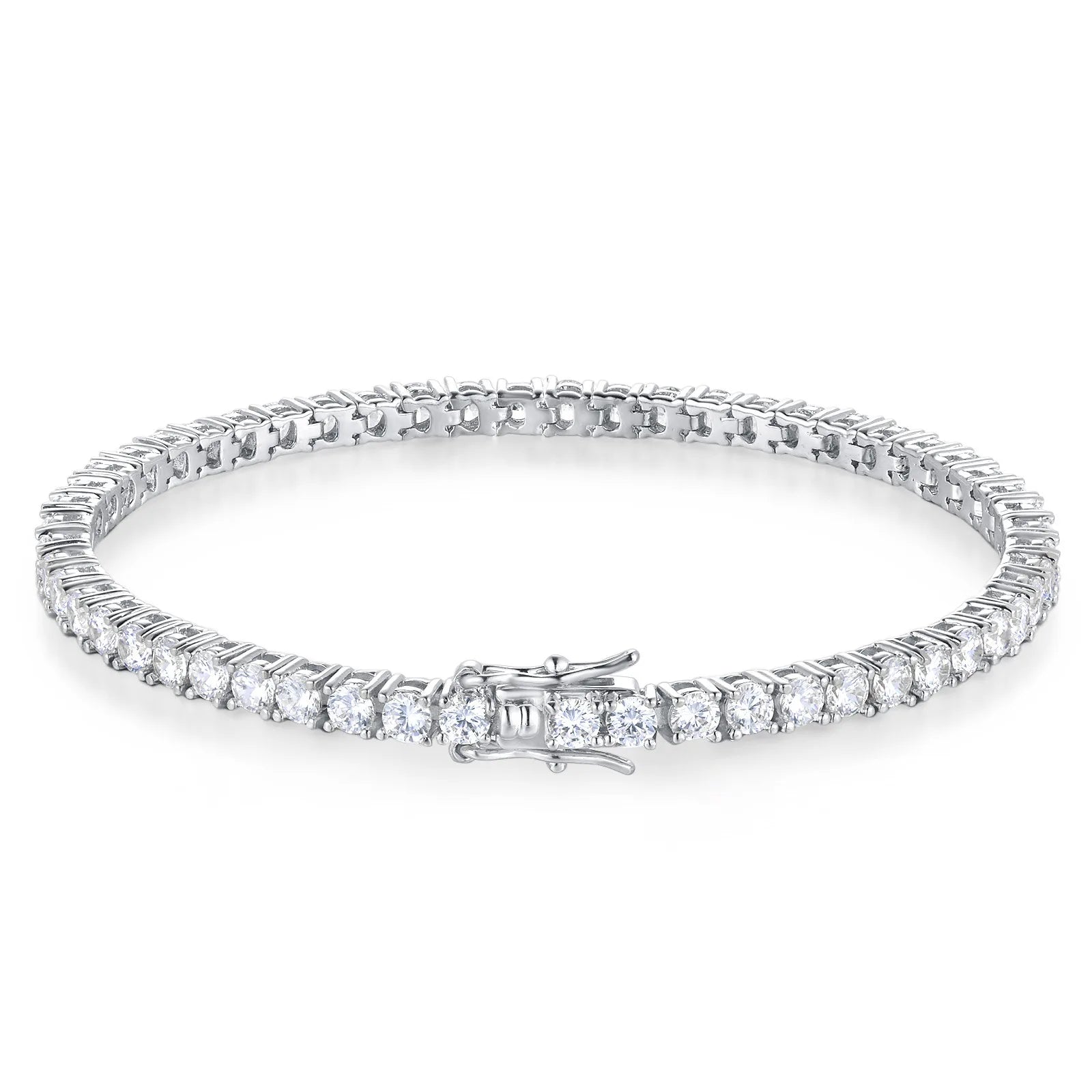 Classic Moissanite Tennis Bracelet in Sterling Silver