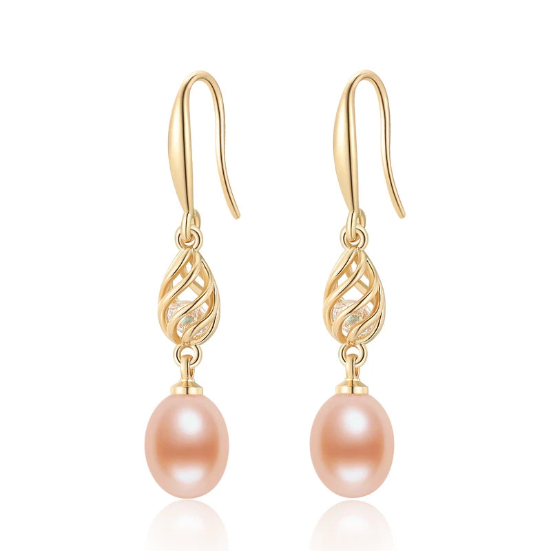 Butterfly Bow Pearl Dangle Earrings for Women Luxury Jewelry Gift