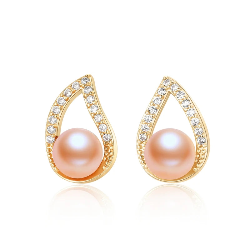 Natural Freshwater Pearl Earrings for Women – Elegant Jewelry Gift