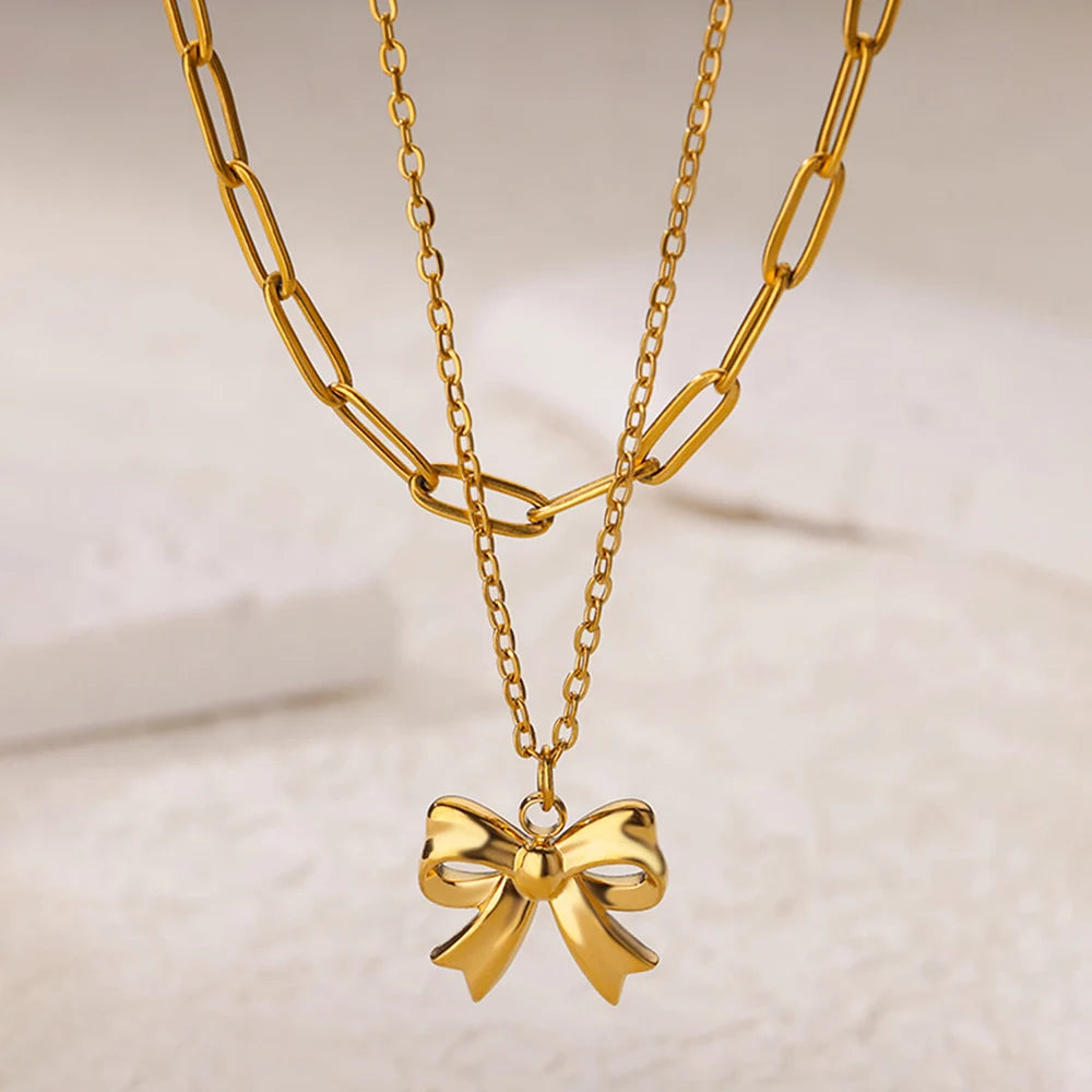 Gold Goth Heart Choker Necklace for Women – Stainless Steel