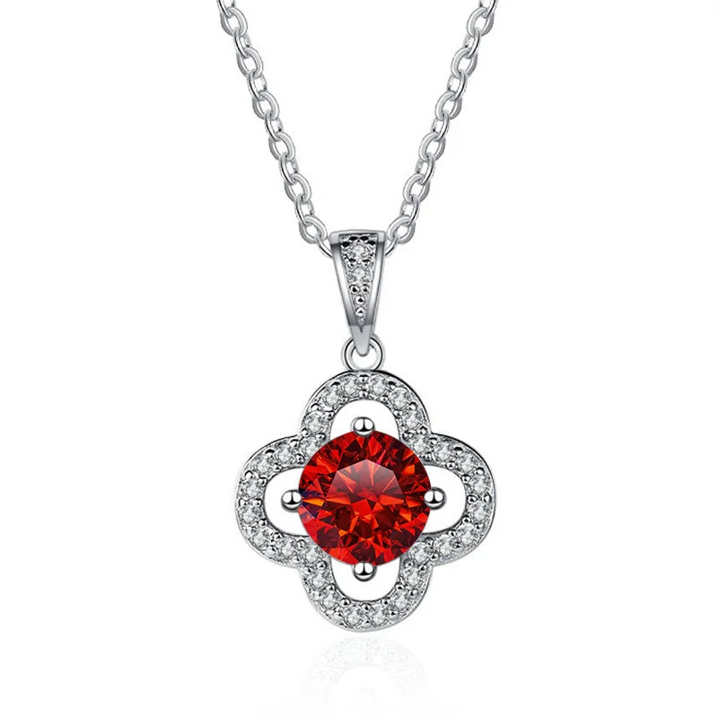 1 Carat Moissanite Pendant Necklace – D Color, 925 Silver