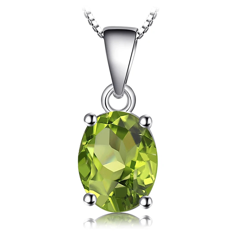 Multi-Gemstone Sterling Silver Pendant Necklace