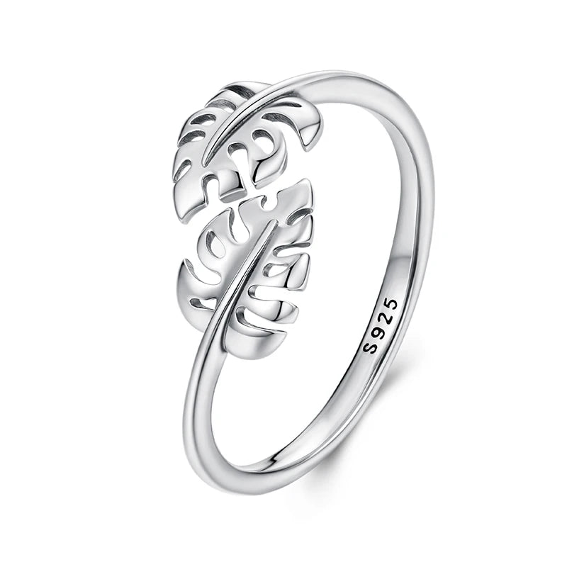 Women’s Adjustable Sterling Silver Zircon Stackable Engagement Ring