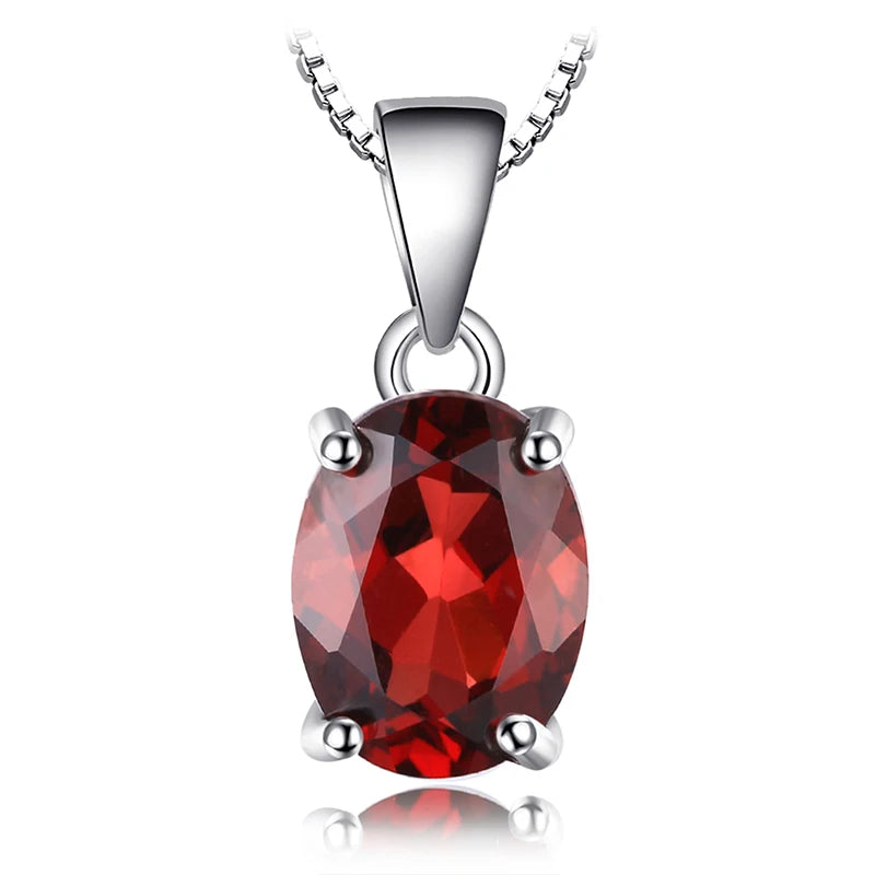 Multi-Gemstone Sterling Silver Pendant Necklace
