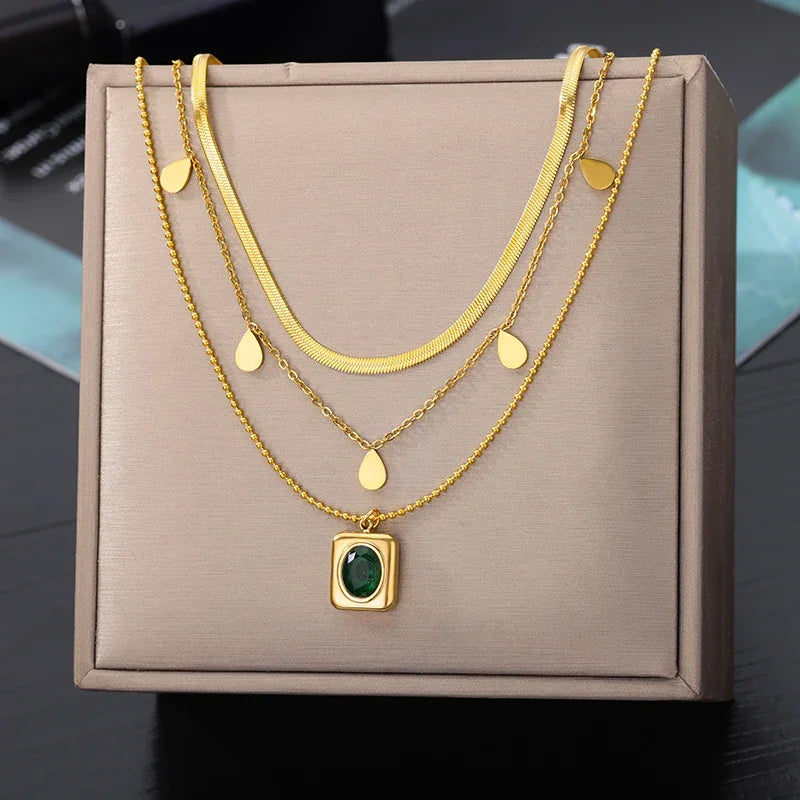 Gold Goth Heart Choker Necklace for Women – Stainless Steel