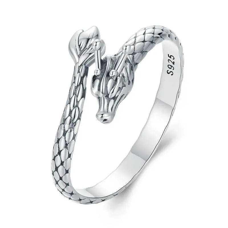 Women’s Adjustable Sterling Silver Zircon Stackable Engagement Ring