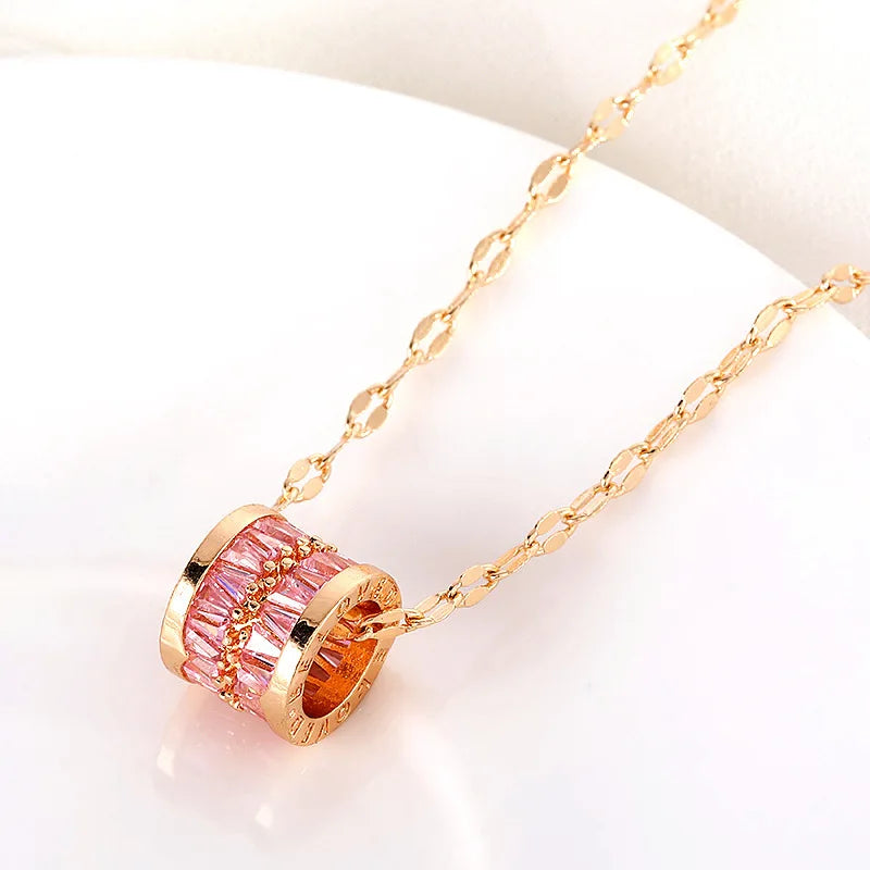 Pendant Stainless Steel Necklace – Korean Fashion for Women
