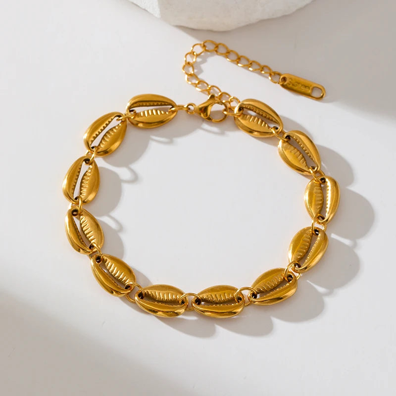 Gold Stainless Steel Unisex Chain Bracelet – 2025 Antiallergic Bangle