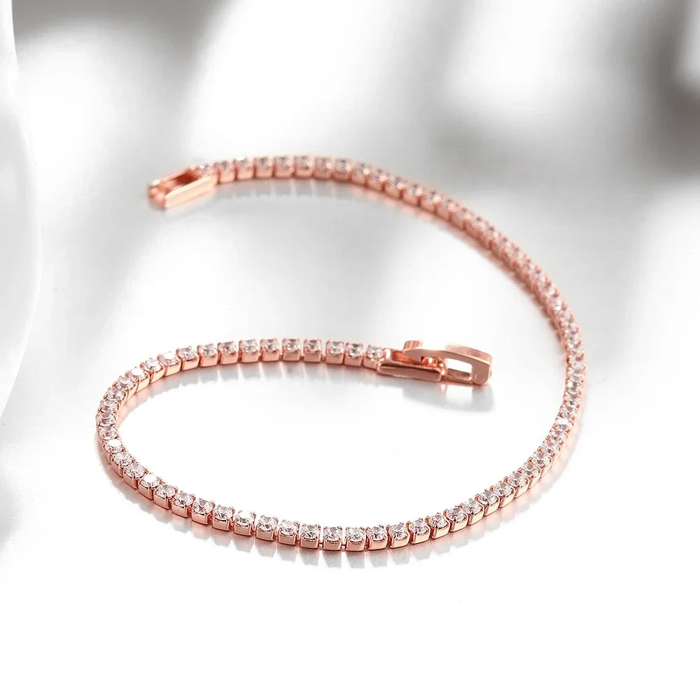 Sterling Silver Zirconia Tennis Bracelet Anniversary Jewelry