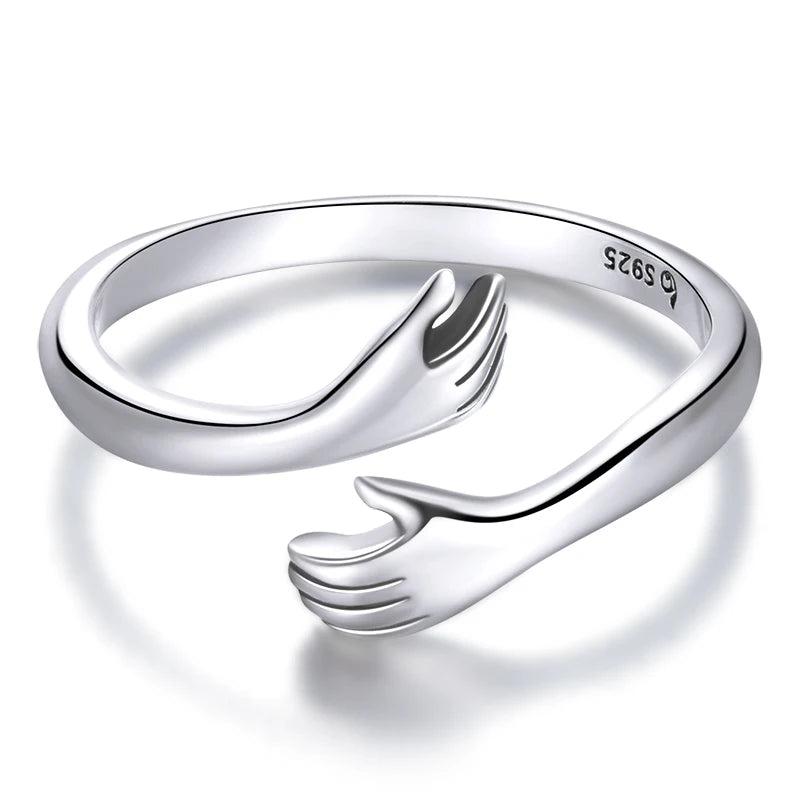 Women’s Adjustable Sterling Silver Zircon Stackable Engagement Ring