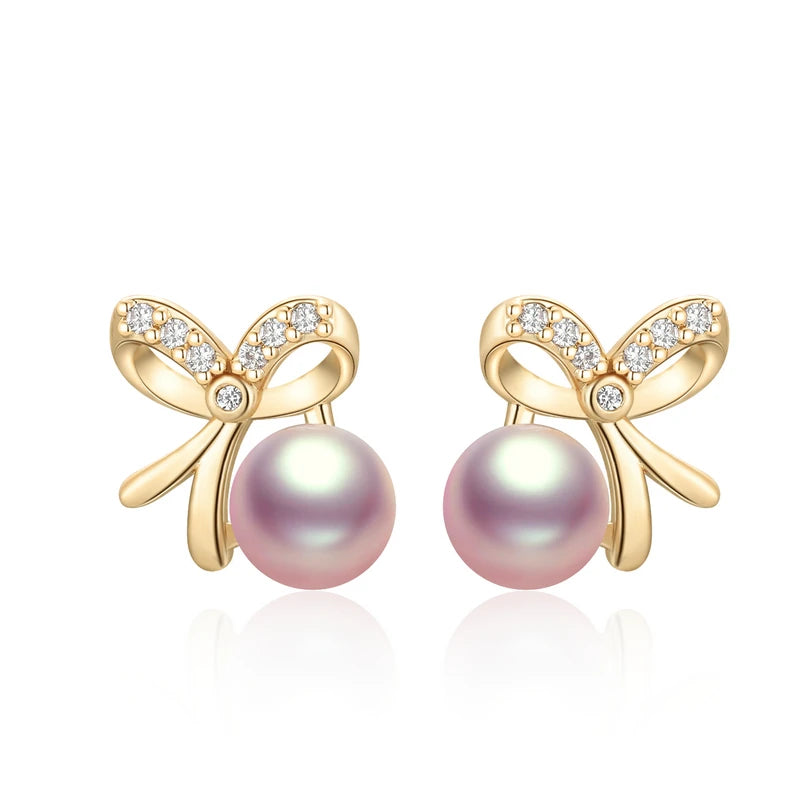 Natural Freshwater Pearl Earrings for Women – Elegant Jewelry Gift