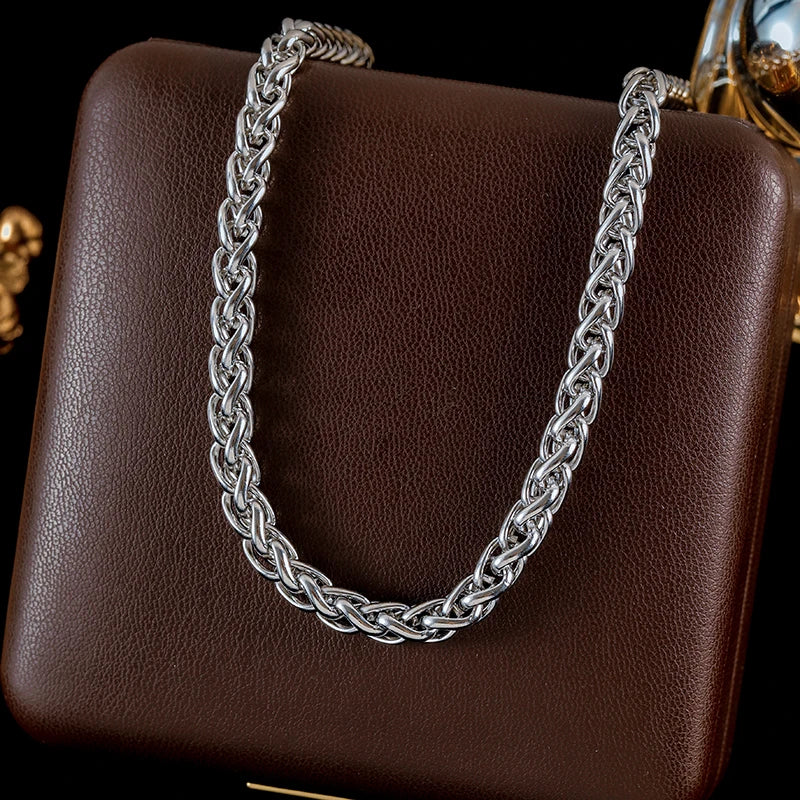 Silver Stainless Steel Bead Chain Necklace for Women – Rust-Proof Jewelry Gift