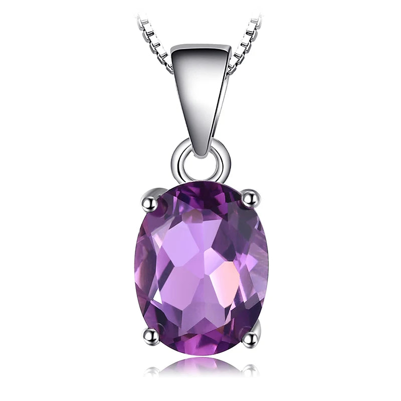 Multi-Gemstone Sterling Silver Pendant Necklace