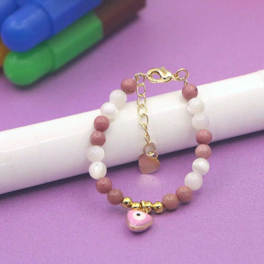 Vintage Stone Baby Bracelet  Luxury Western Girl's Jewelry