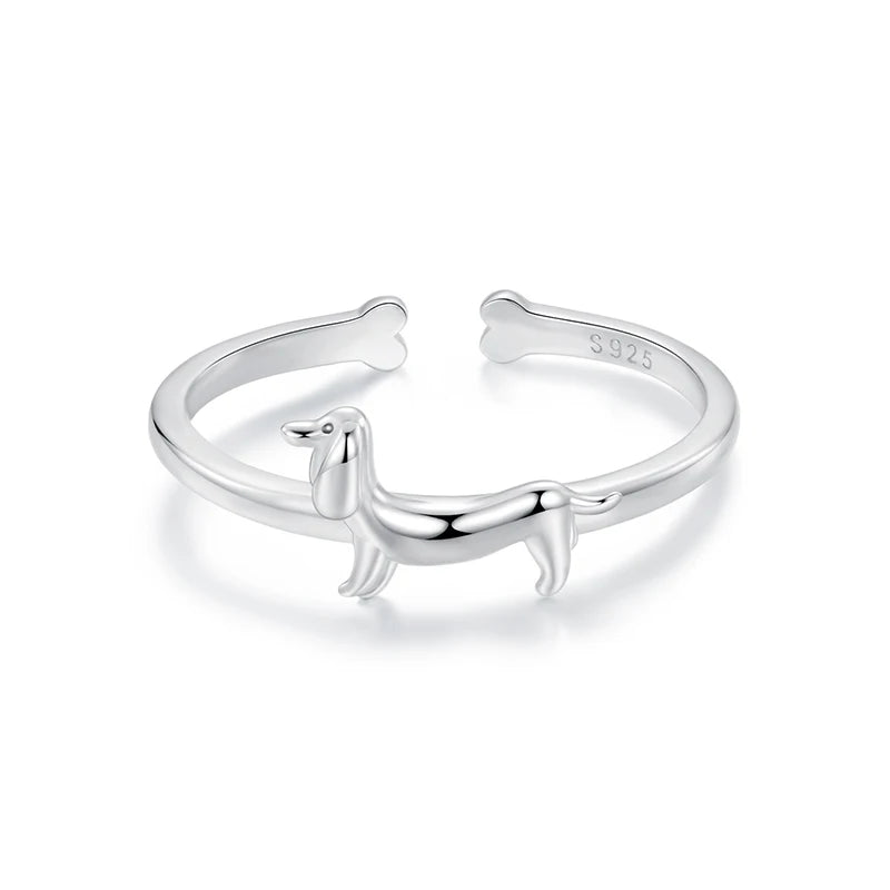Women’s Adjustable Sterling Silver Zircon Stackable Engagement Ring