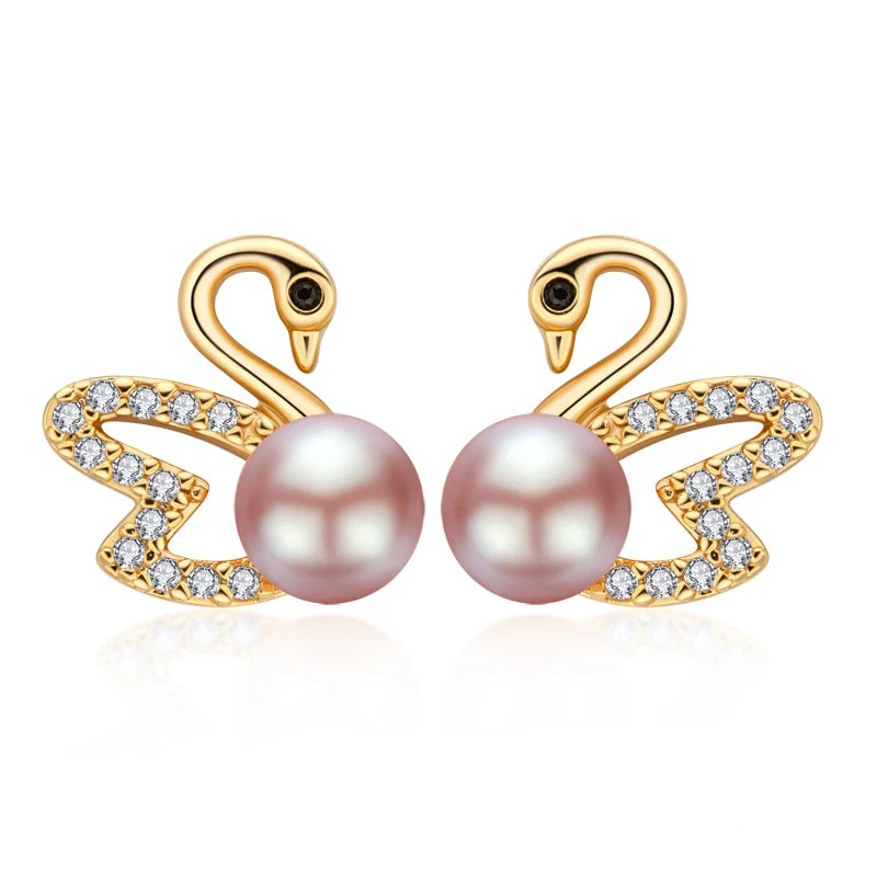 Natural Freshwater Pearl Earrings for Women – Elegant Jewelry Gift
