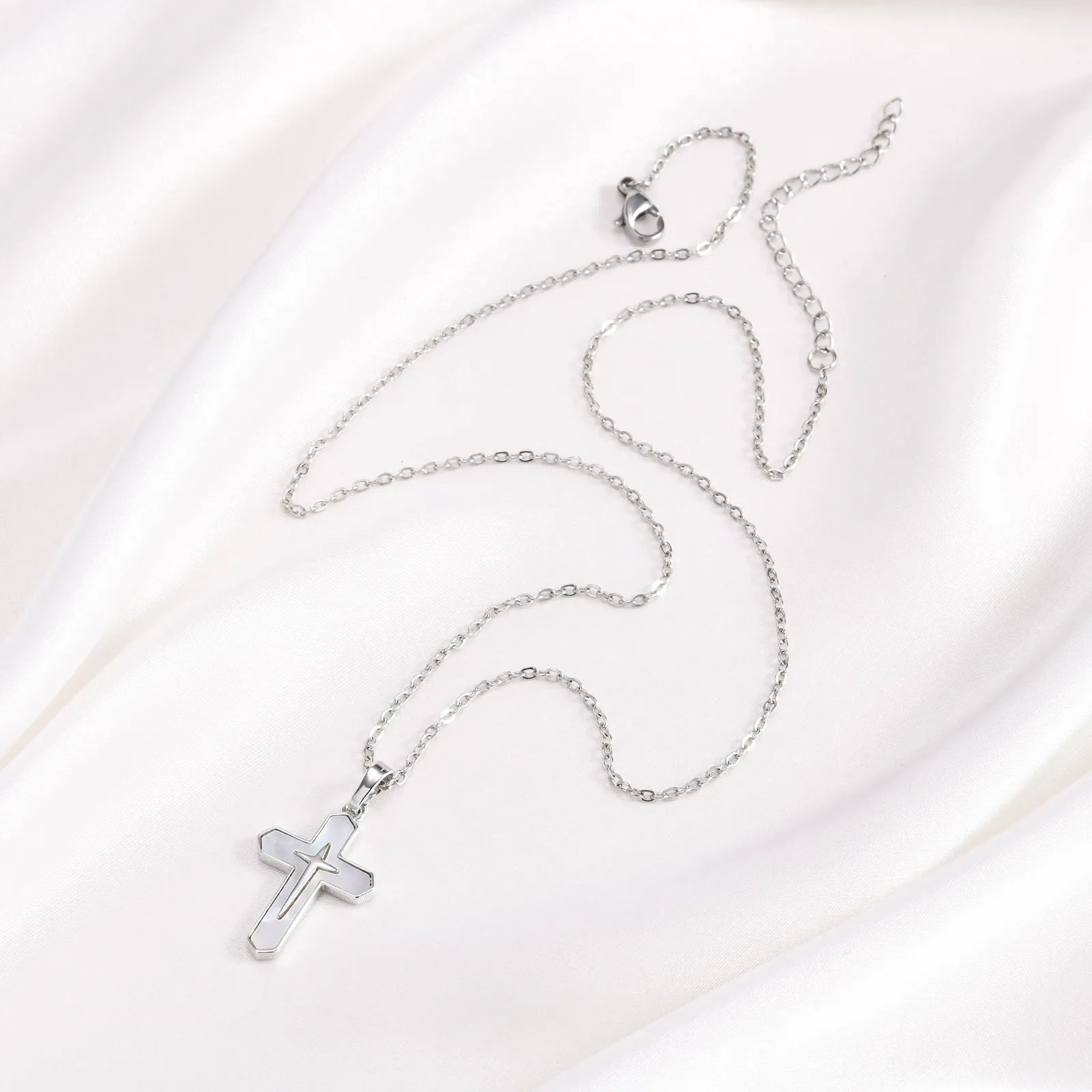 Gold Plated Christian Cross Necklace for Women