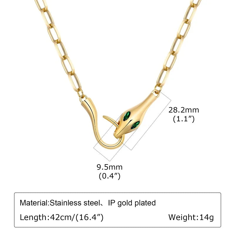 Chunky Gold Oval Link Necklace – Women’s Minimalist Chain Choker