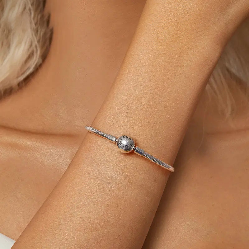 Sterling Silver Forever Love Pave Zircon Bracelet for Women