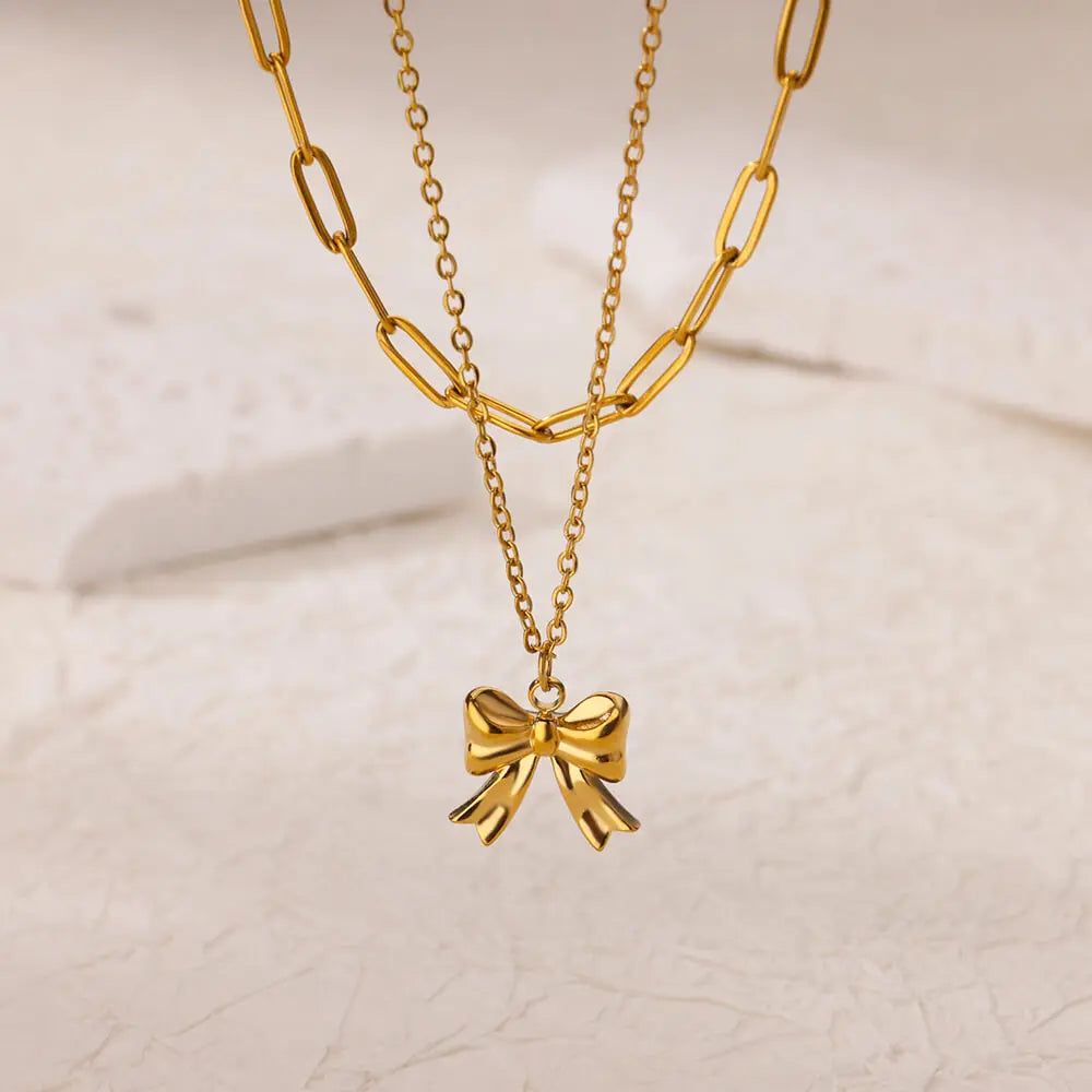 Gold Goth Heart Choker Necklace for Women – Stainless Steel