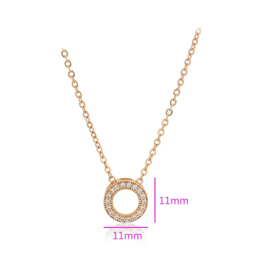 Gold Round Pendant Necklace – Women’s Fashion Jewelry
