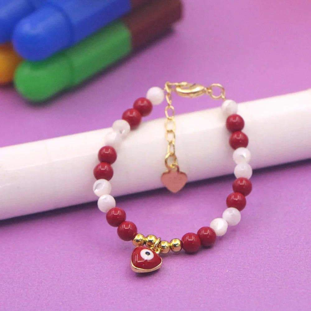 Vintage Stone Baby Bracelet  Luxury Western Girl's Jewelry