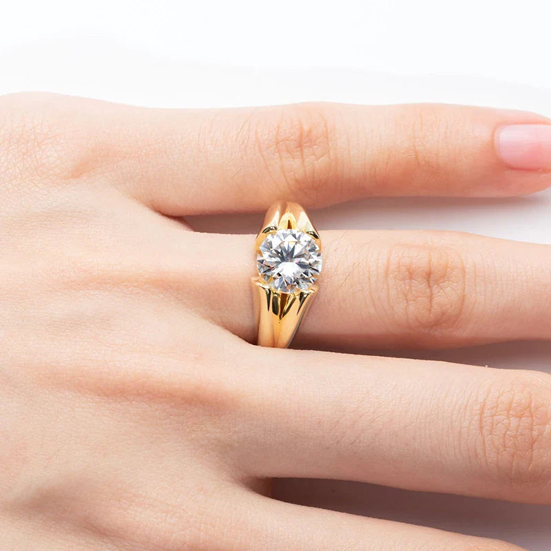 Luxury Moissanite Engagement Ring in Sterling Silver Wedding Ring for Women