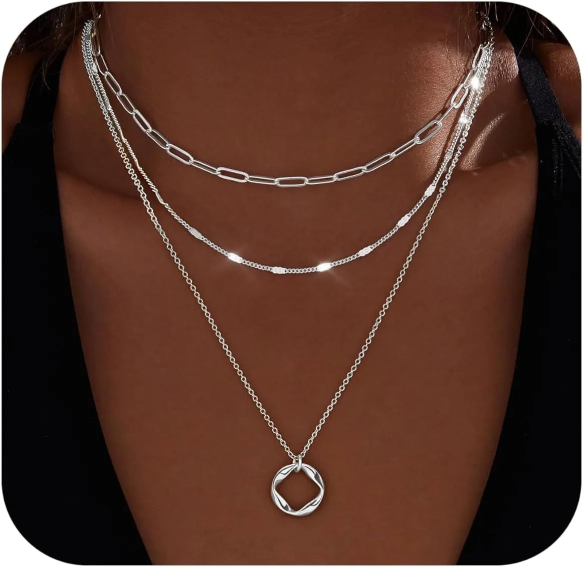 Layered Gold & Silver Necklaces – Stackable Chains for Women