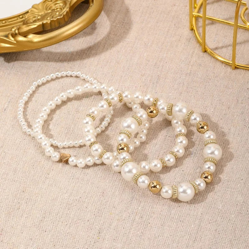 Timeless Romance Pearl Layering Bracelet Collection