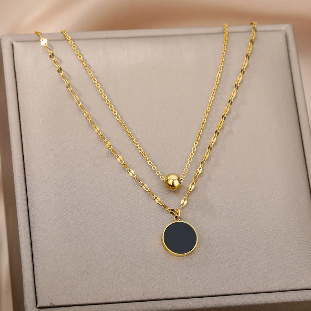 Gold Goth Heart Choker Necklace for Women – Stainless Steel