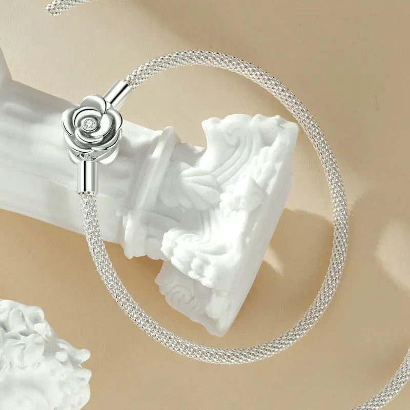 Sterling Silver Rose Bracelet for Women – Romantic Daily Wear Jewelry