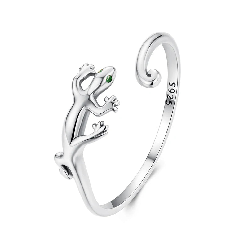 Women’s Adjustable Sterling Silver Zircon Stackable Engagement Ring