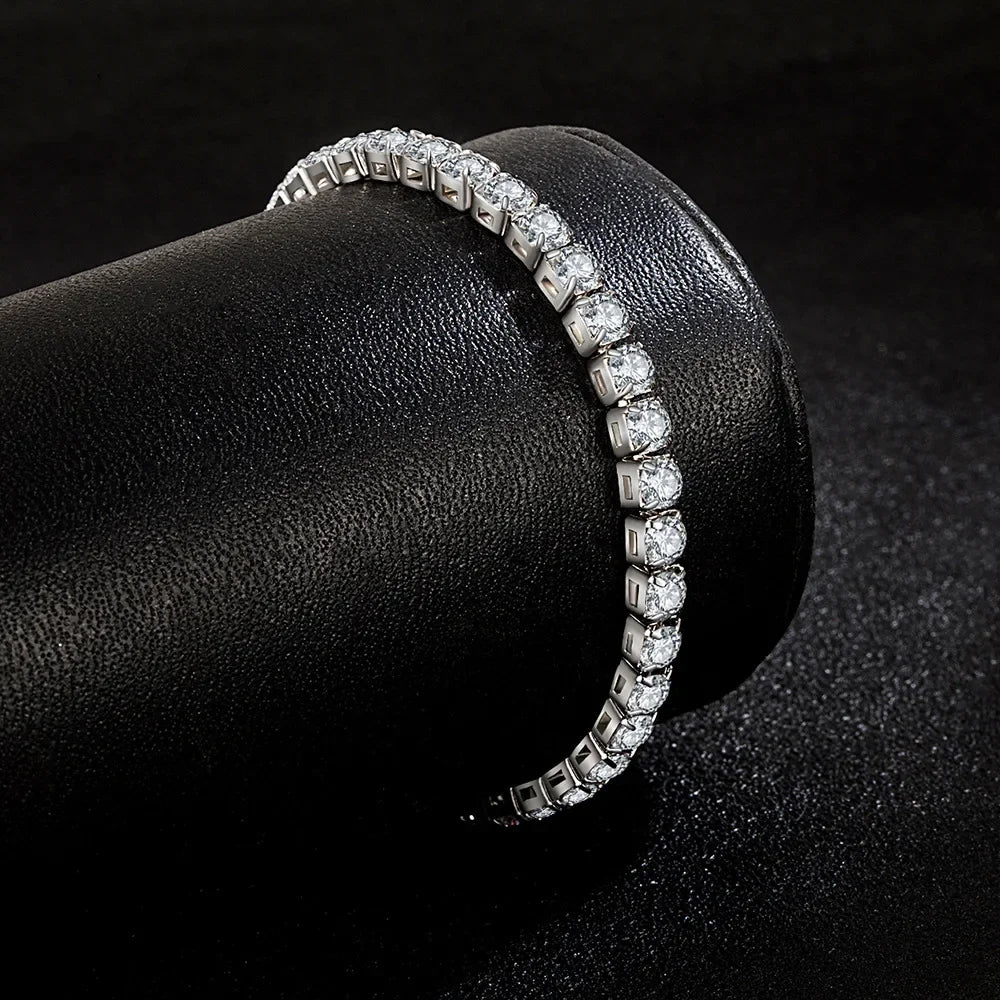 Sterling Silver Zirconia Tennis Bracelet for Women Bridal Jewelry