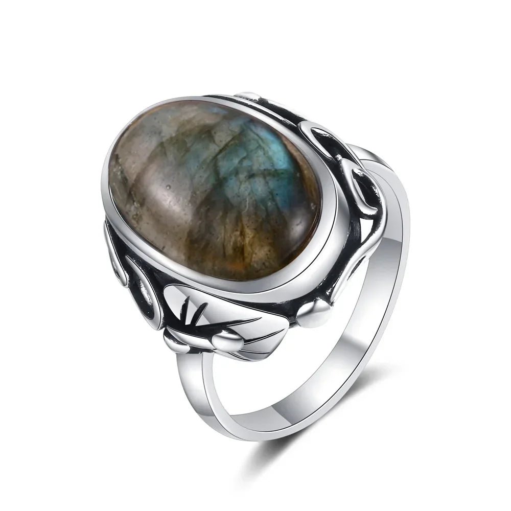 Elegant Vintage Sterling Silver Turquoise Statement Jewelry Ring