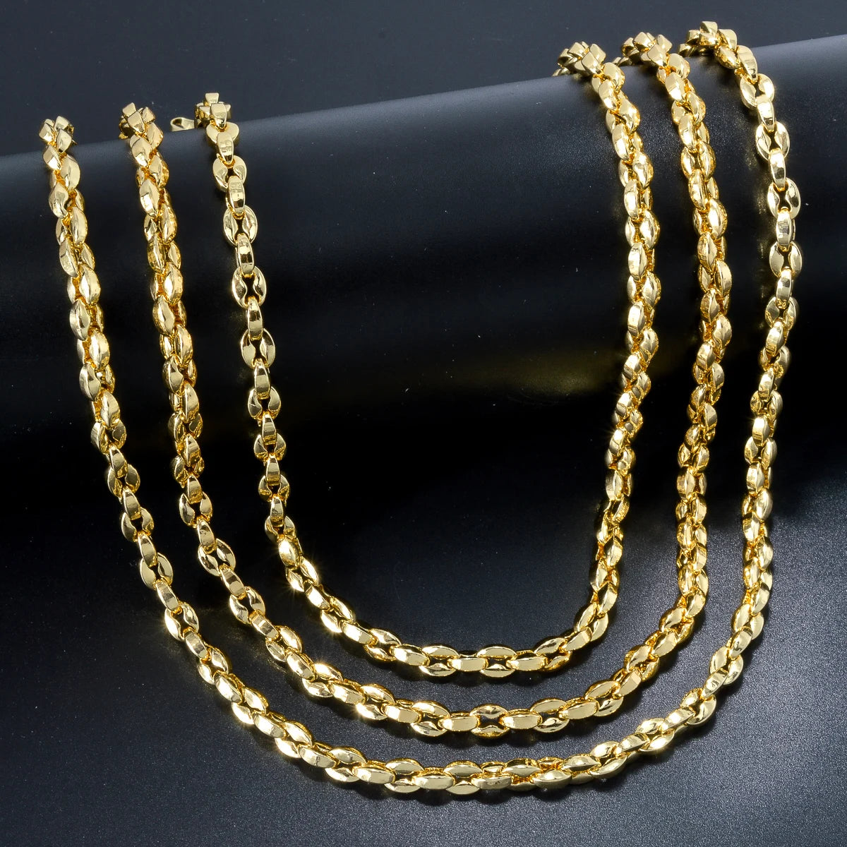 Men’s 18K Gold Cuban Chain Necklace – Hip Hop Punk Fashion Jewelry