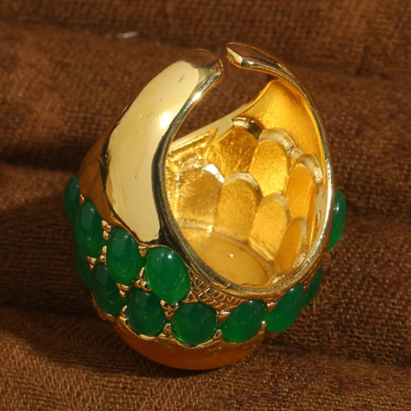 Vintage Orange Stone Ring – Summer Jewelry for Women