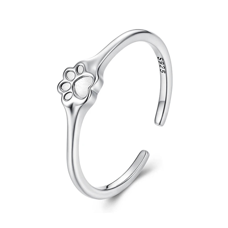 Women’s Adjustable Sterling Silver Zircon Stackable Engagement Ring