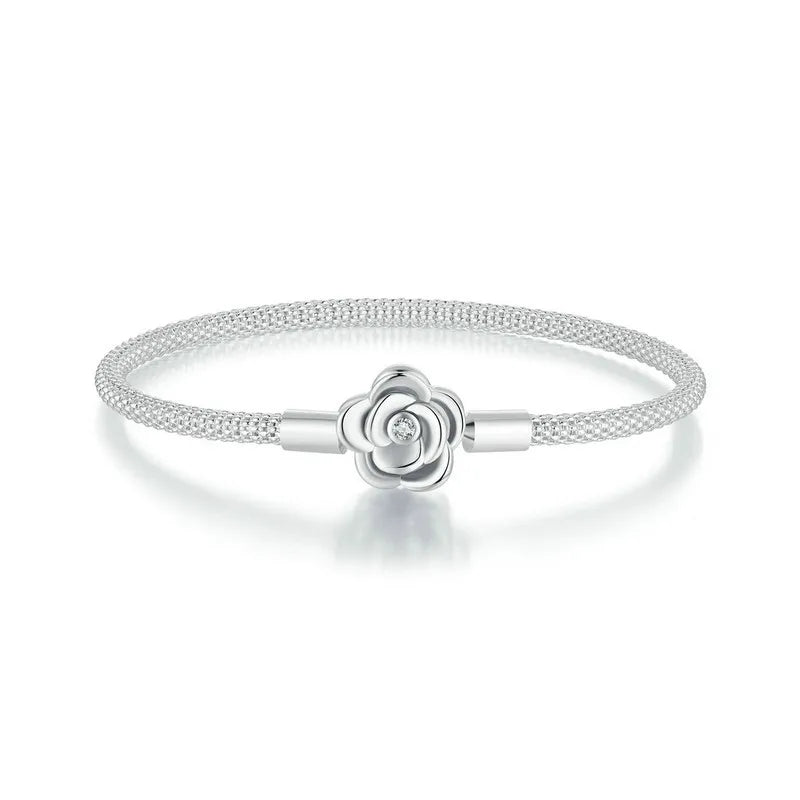 Sterling Silver Rose Bracelet for Women – Romantic Daily Wear Jewelry