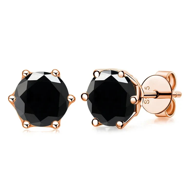 Wedding Moissanite Stud Earrings – Lab Created Diamond, Gold Plated Silver