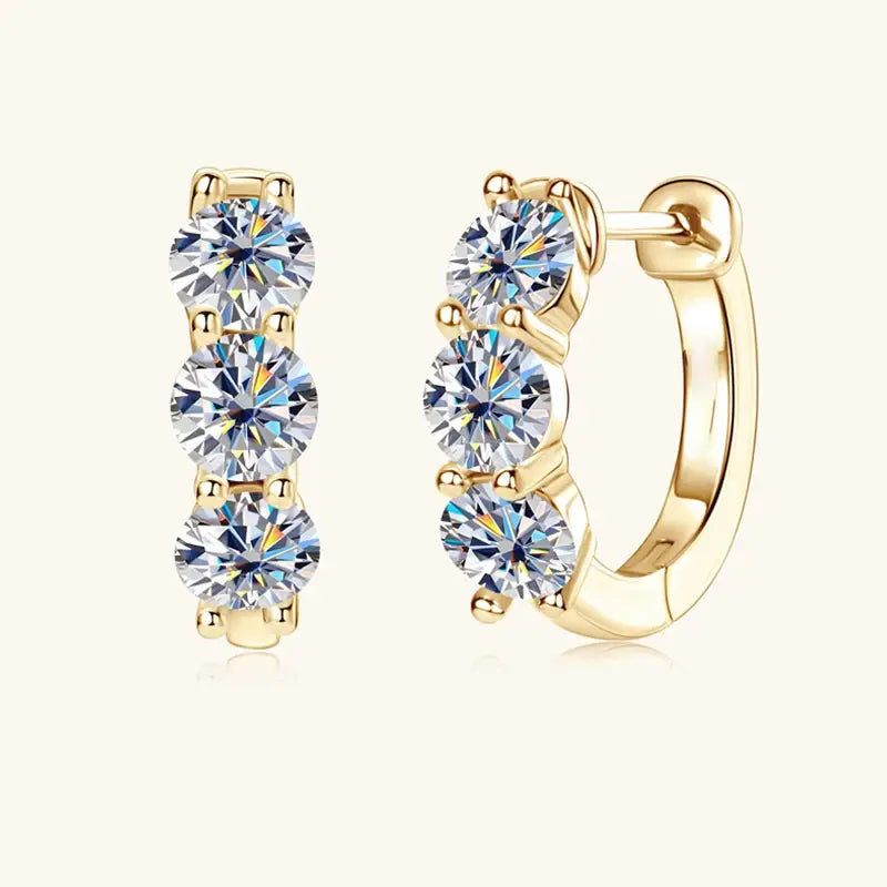 Dazzling Silver Moissanite Earrings – Ideal Gift for Christmas & Halloween